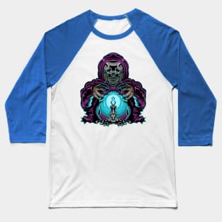 human skull with a candle Baseball T-Shirt